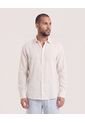 Camisa Manga Larga  Para Hombre Marfil Ostu de Ostu