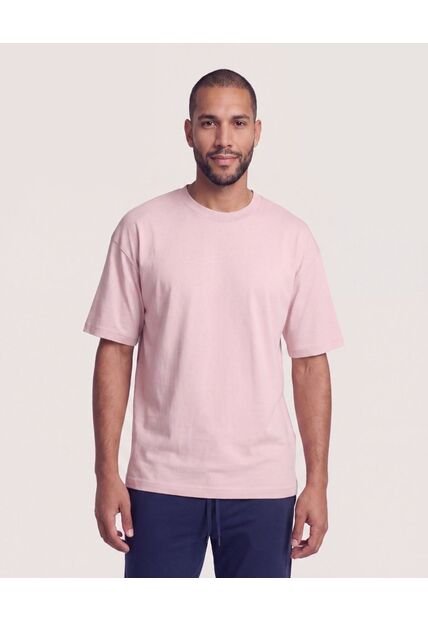 Camiseta Relaxed Estampado  Para Hombre Beige Ostu