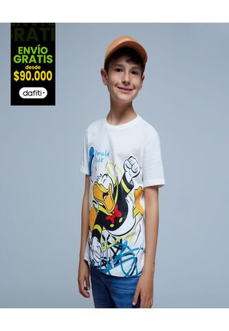 Camiseta Donald Duck 90 Blanca  De Infantil Niño #80090217 Ostu