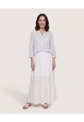 Blusa Basica Manga ¾  Para Mujer Crudo Ostu