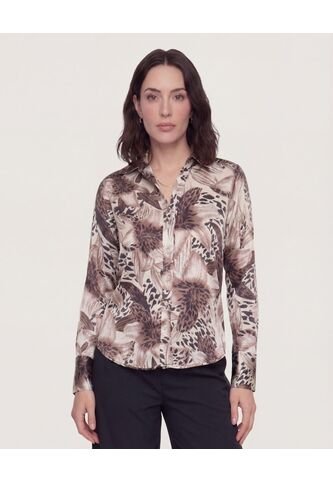 Camisa Satinada  Para Mujer Negro Ostu Ostu