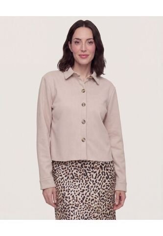Chaqueta Desestructurada  Para Mujer Beige Ostu Ostu
