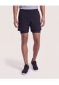 Bermuda Running Reflectiva  Para Hombre Negro Ostu de Ostu