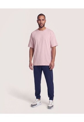 Camiseta Relaxed Estampado  Para Hombre Beige Ostu