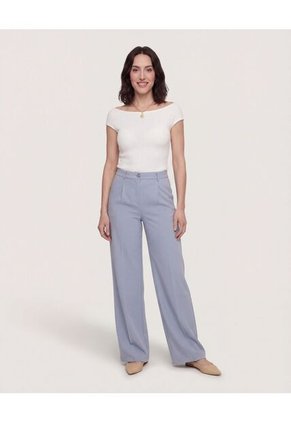 Body Texturizado Escote Ojal  Para Mujer Crema Ostu