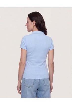Polo Basica  Para Mujer Azul Ostu