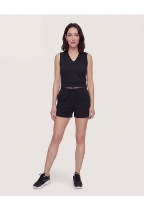 Short Unicolor  Para Mujer Negro Ostu