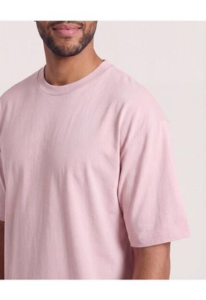 Camiseta Relaxed Estampado  Para Hombre Beige Ostu