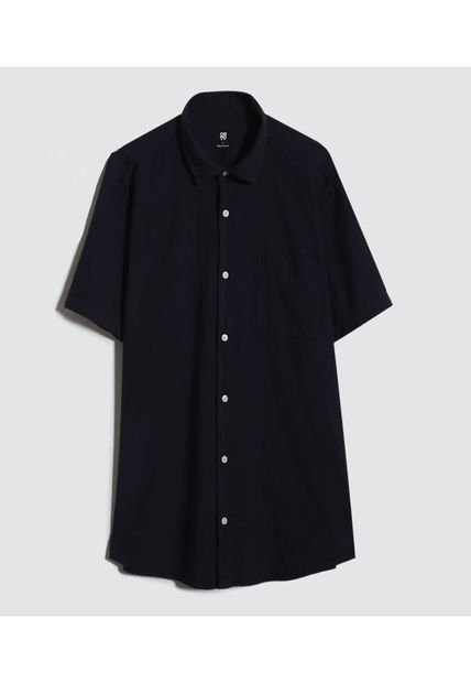 Camisa Para Hombre Manga Corta Con Bolsillo Color Azul  Marca Ostu #60010660