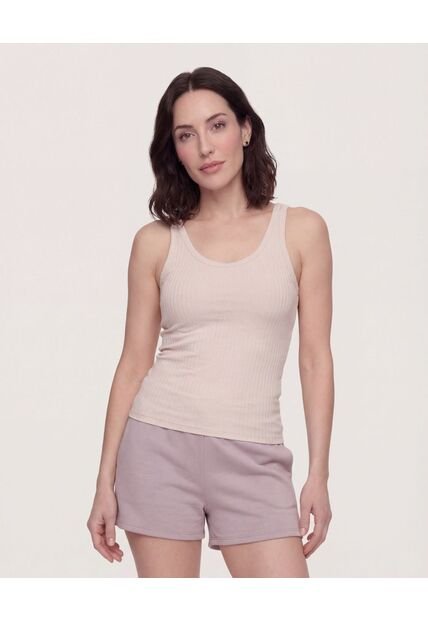 Camiseta Manga Sisa Escotada  Para Mujer Café Ostu