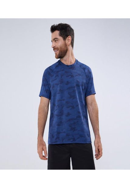 Camiseta Para Hombre Manga Corta Color Azul  Marca Ostu #60091300