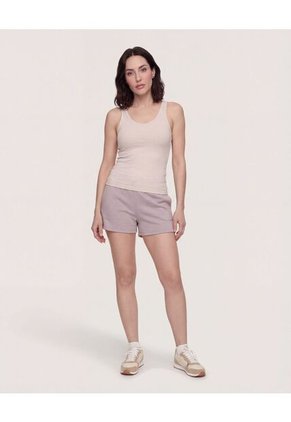 Camiseta Manga Sisa Escotada  Para Mujer Café Ostu