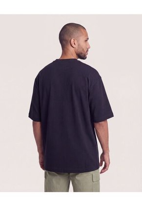 Camiseta Oversize  Para Hombre Negro Ostu