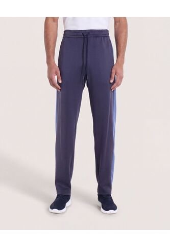 Pantalón Con Contraste Lateral  Para Hombre Azul Ostu Ostu