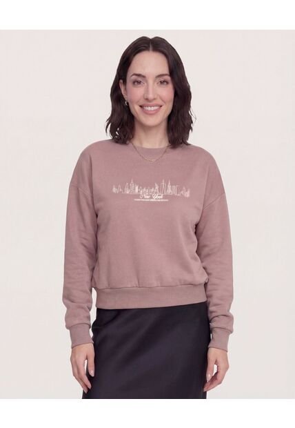 Buzo New York  Para Mujer Café Ostu