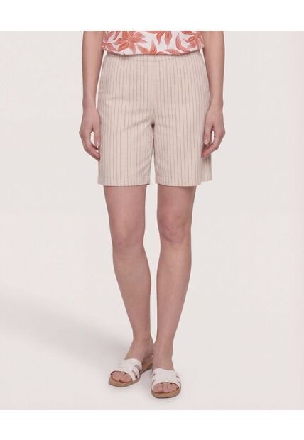 Short Clásico Tiro Alto  Para Mujer Beige Ostu