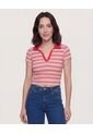 Polo Cropped  Para Mujer Rojo Ostu de Ostu