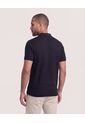 Polo Texturizada Manga Corta  Para Hombre Negro Ostu de Ostu