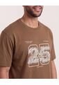 Camiseta Regular Estampado 25  Para Hombre Café Ostu de Ostu