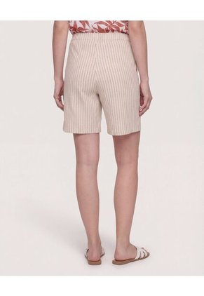Short Clásico Tiro Alto  Para Mujer Beige Ostu