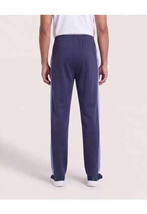 Pantalón Con Contraste Lateral  Para Hombre Azul Ostu