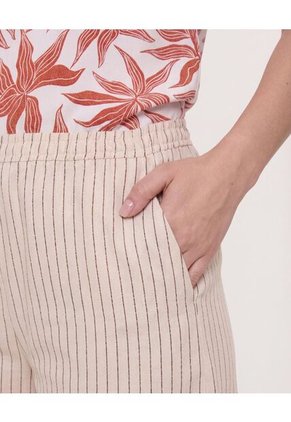 Short Clásico Tiro Alto  Para Mujer Beige Ostu