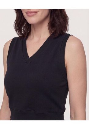 Chaleco Escote En V  Para Mujer Negro Ostu