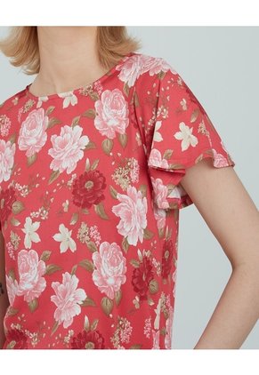 Camiseta Para Mujer Manga Corta Color Rosado Oscuro Marca Ostu #40091786