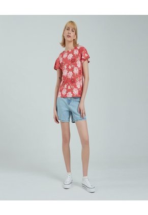 Camiseta Para Mujer Manga Corta Color Rosado Oscuro Marca Ostu #40091786