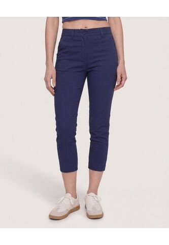 Pantalón Basico Capri  Para Mujer Azul Ostu Ostu