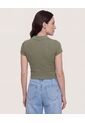 Polo Cropped  Para Mujer Verde Ostu de Ostu
