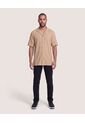 Camisa Resort Tricot  Para Hombre Beige Ostu de Ostu