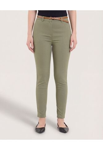 Pantalón Basico Tipo Chino  Para Mujer Verde Ostu Ostu