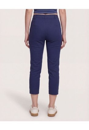 Pantalón Basico Capri  Para Mujer Azul Ostu
