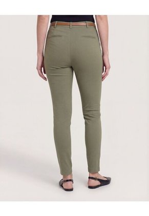 Pantalón Basico Tipo Chino  Para Mujer Verde Ostu
