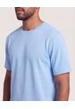 Camiseta Unicolor Texturizada  Para Hombre Azul Ostu de Ostu