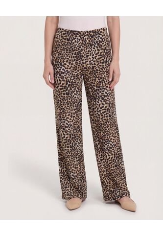 Pantalón Ancho Con Pretina Elástica  Para Mujer Negro Ostu Ostu