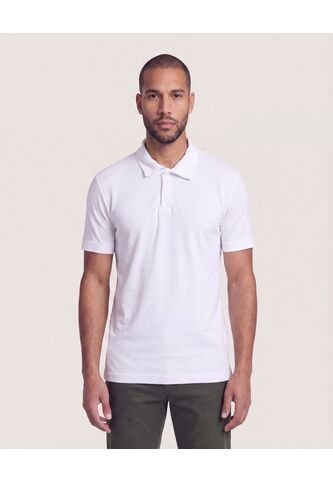 Polo Con Broches  Para Hombre Blanco Ostu Ostu