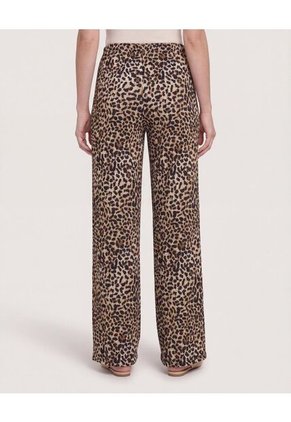 Pantalón Ancho Con Pretina Elástica  Para Mujer Negro Ostu