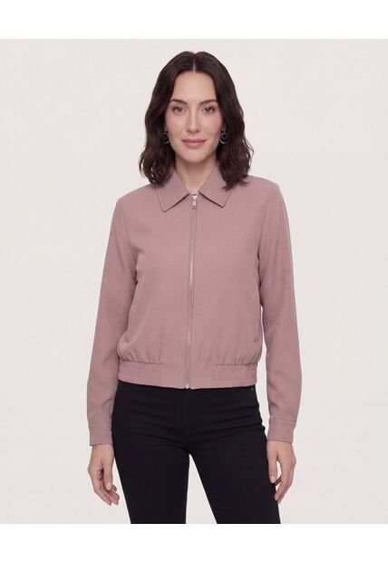 Chaqueta Con Cuello  Para Mujer Café Ostu