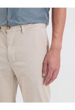 Pantalón Basico Chino  Para Hombre Beige Ostu