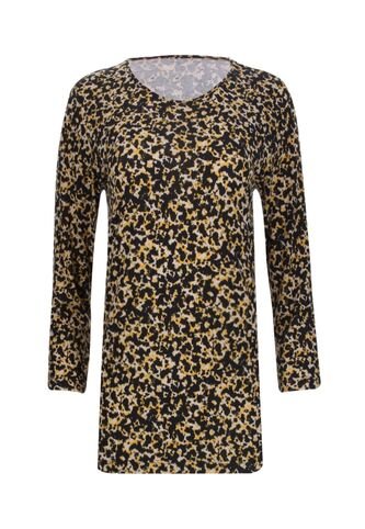 Camiseta Para Mujer Manga 3/4 Color Amarillo  Marca Ostu #40090836 Ostu