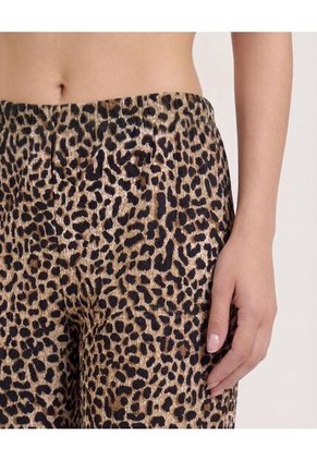 Pantalón Ancho Con Pretina Elástica  Para Mujer Negro Ostu