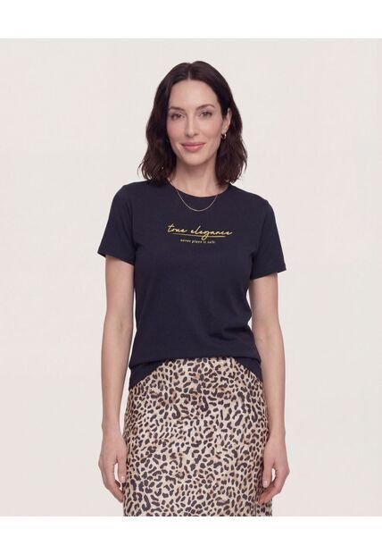 Camiseta Basica Screen  Para Mujer Negro Ostu