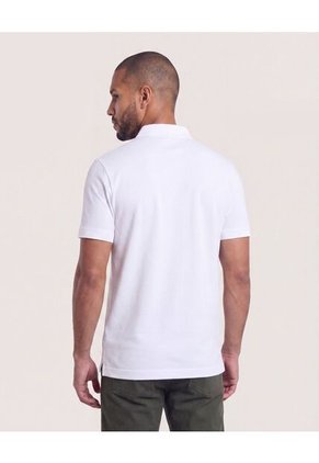 Polo Con Broches  Para Hombre Blanco Ostu