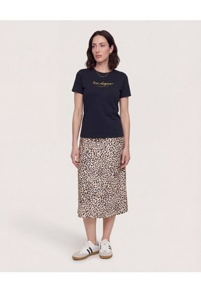 Camiseta Basica Screen  Para Mujer Negro Ostu