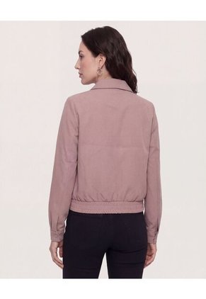 Chaqueta Con Cuello  Para Mujer Café Ostu