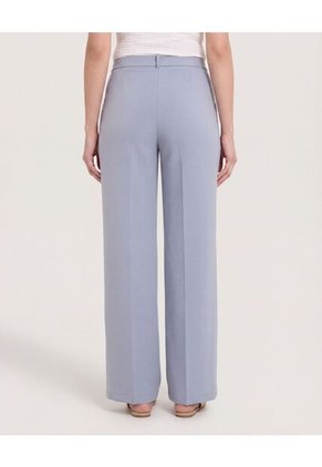 Pantalón Fluido Tiro Alto  Para Mujer Gris Ostu