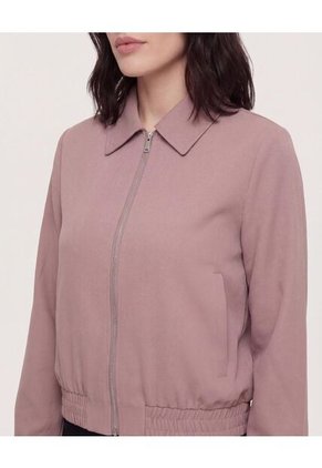 Chaqueta Con Cuello  Para Mujer Café Ostu