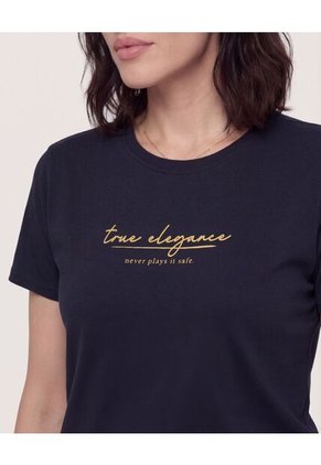 Camiseta Basica Screen  Para Mujer Negro Ostu